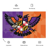 Maryland Birdland Terp Crest w/ MD Color, Large Flag, 56 x 34.5" with 2 grommets