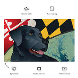 Maryland Black Lab, Large Flag, 56 x 34.5" with 2 grommets