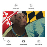 Maryland Chocolate Lab, Large Flag, 56 x 34.5" with 2 grommets