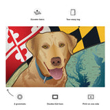 Maryland Yellow Lab, Large Flag, 56 x 34.5" with 2 grommets