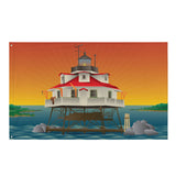 Thomas Point Shoal Lighthouse, Large Flag, 56 x 34.5" with 2 grommets