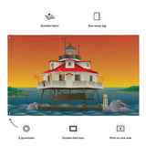 Thomas Point Shoal Lighthouse, Large Flag, 56 x 34.5" with 2 grommets