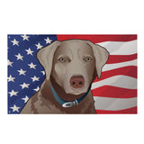 USA Silver Lab, Large Flag, 56 x 34.5" with 2 grommets