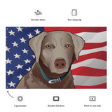 USA Silver Lab, Large Flag, 56 x 34.5" with 2 grommets