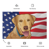 USA Yellow Lab, Large Flag, 56 x 34.5" with 2 grommets