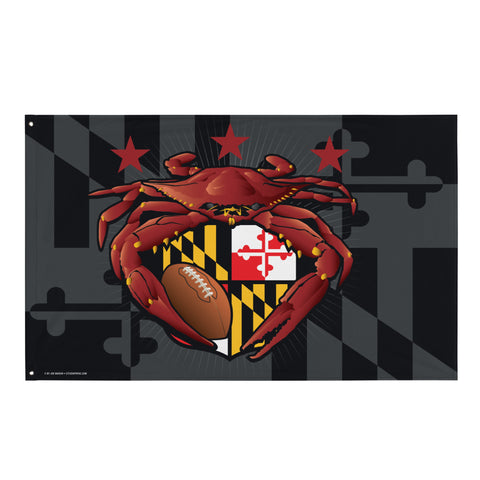 Washington Football Crab Maryland Crest, Large Flag, 56 x 34.5" with 2 grommets