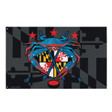 Washington Hockey Crab Maryland Crest, Large Flag, 56 x 34.5" with 2 grommets