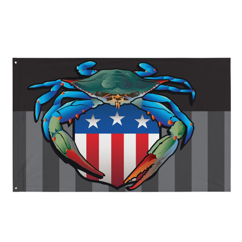 Blue Crab USA Crest, Large Flag, 56 x 34.5" with 2 grommets