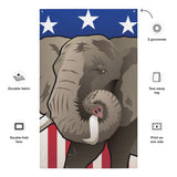 USA Elephant, Large Flag, 56 x 34.5" with 2 grommets