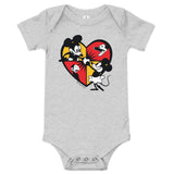 Steamboat Willie & Friends, Love with Hearts, Baby short sleeve one piece