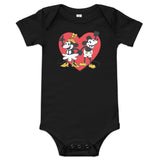 Steamboat Willie in Love with Heart, Baby short sleeve one piece