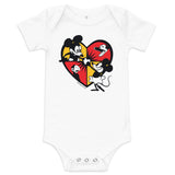 Steamboat Willie & Friends, Love with Hearts, Baby short sleeve one piece