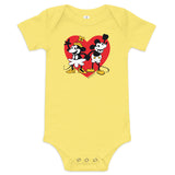 Steamboat Willie in Love with Heart, Baby short sleeve one piece