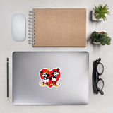 Steamboat Willie in Love with Heart, Bubble-free Sticker