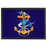 Anchors Aweigh Blue Angels Fouled Anchor, Doormat