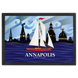 Annapolis Red Sailboat, Doormat