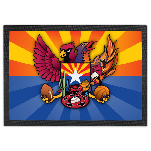 Arizona Sports Fan Crest, Doormat