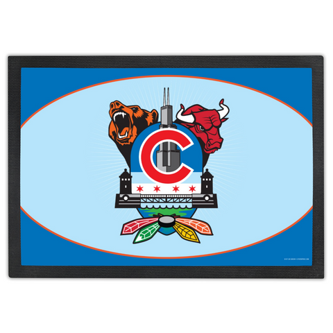 Chicago Sports Fan Crest Doormat