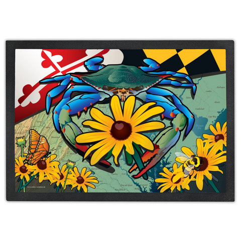 Maryland Blue Crab Black-Eyed Susan, Doormat