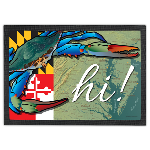 Maryland Blue Crab "Hi!", Doormat