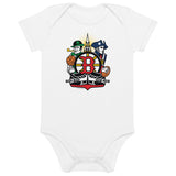 Boston Sports Fan Crest - Organic cotton baby bodysuit