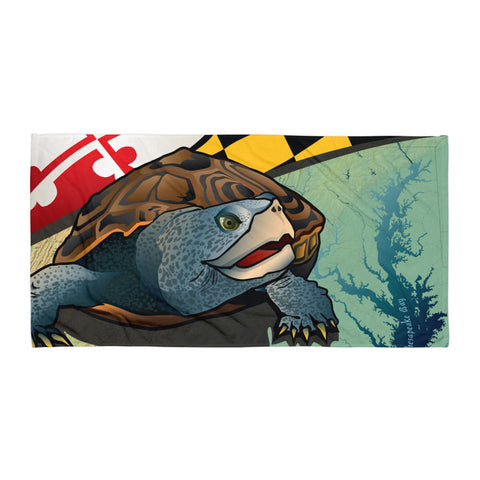 Maryland Terrapin Towel by Joe Barsin, 30x60"