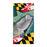 Maryland Rockfish Towel by Joe Barsin, vertical 30x60"