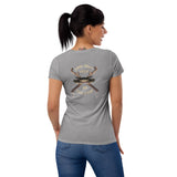 Here's Jimmy!, "Jimmy Don't Need No Cullstick" in tan, Women's short sleeve t-shirt