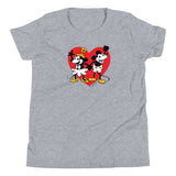 Steamboat Willie in Love with Heart, Youth Short Sleeve T-Shirt