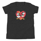 Steamboat Willie in Love with Heart, Youth Short Sleeve T-Shirt