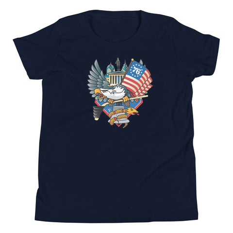 Philadelphia Fan Crest, Youth Short Sleeve T-Shirt