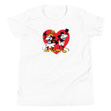 Steamboat Willie in Love with Heart, Youth Short Sleeve T-Shirt