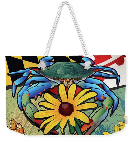 Blue Crab Maryland Black-eyed Susan - Weekender Tote Bag