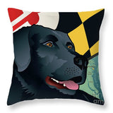 Maryland Black Lab  - Throw Pillow