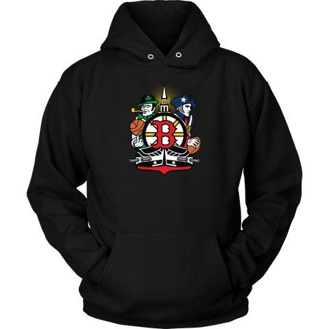 Boston Sports Fan Crest - Unisex hoodie