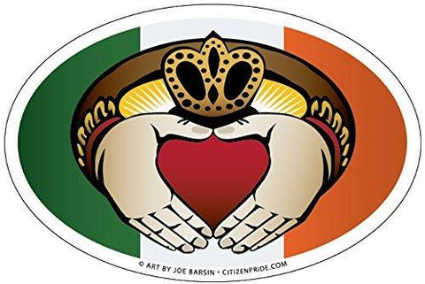 Irish Claddagh Oval Magnet, 6x4