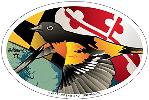 Maryland Oriole Oval Magnet, 6x4