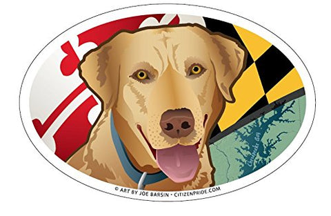 Maryland Yellow Lab Oval Magnet, 6x4