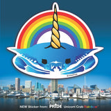 Unicorn Crab with Rainbow over Baltimore