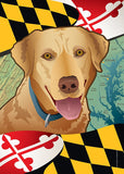 Maryland Yellow Lab Large House Flag by Joe Barsin, 28x40