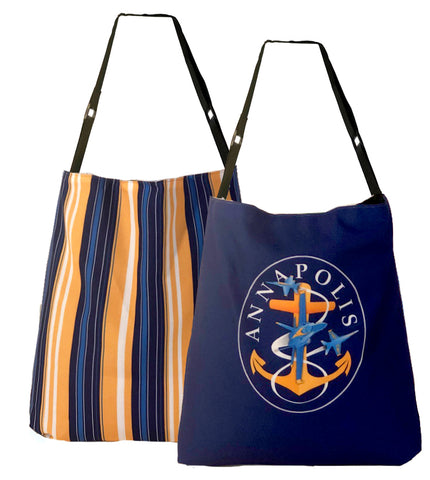 Anchors Aweigh Fouled Anchor - 18x18" Tote Bag