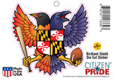 Birdland Baltimore Raven and Oriole Maryland Shield Sticker, 5x4.75