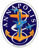 Blue Angels: Annapolis Aweigh Fouled Anchor Oval Sticker, 4x5