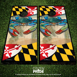 Maryland Blue Crab Cornhole Boards & Vinyl Skin Wraps, 24x48"