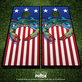 USA Blue Crab Cornhole Boards & Vinyl Skin Wraps, 24x48"