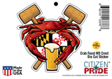 Package of Maryland Crab Feast Crest with mallets, craft beer and steamed crab