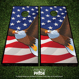 USA Bald Eagle Cornhole Boards & Vinyl Skin Wraps, 24x48"