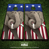 USA Elephant Cornhole Boards & Vinyl Skin Wraps, 24x48"