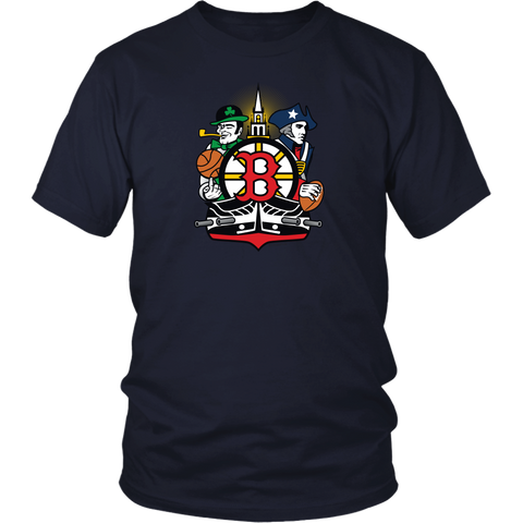 Boston Sports Fan Crest - Short-Sleeve Unisex T-Shirt