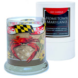 Luxury Soy Candle, Hometown Maryland Fragrance, Hand Poured/Hand Labeled, Decorative Gift Packaging.